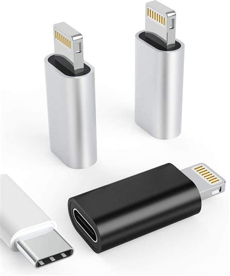 USB C Female to Lightning Male Adapter for iPhone 12/11/8 X XR/XS/7 Plus/Pro Max Ipad 3 Pack Air ...