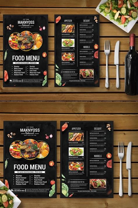 Dark Vintage Restaurant Food Menu Template | PSD Free Download - Pikbest