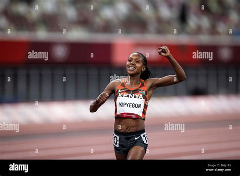 Faith Kipyegon of Kenya wins the 1500m final in the 2020 Tokyo Olympic Games Stock Photo - Alamy