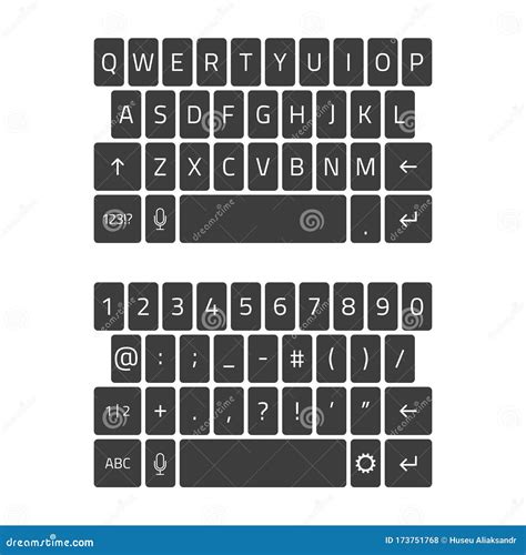 QWERTY Keyboard Layout - Buttons And Keys With Characters Of Latin Alphabet. Vector Illustration ...