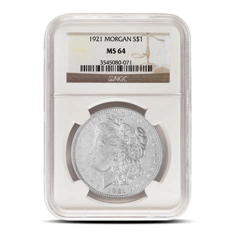 1921 Morgan Silver Dollar Coins MS64 (PCGS or NGC) - Silver.com™