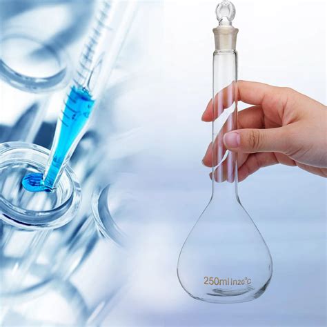 Aliexpress.com : Buy 250ml Clear Glass Volumetric Flask with Stopper Lab Chemistry Glassware ...