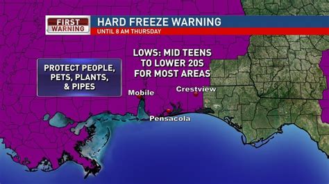 Hard freeze warning until Thursday morning