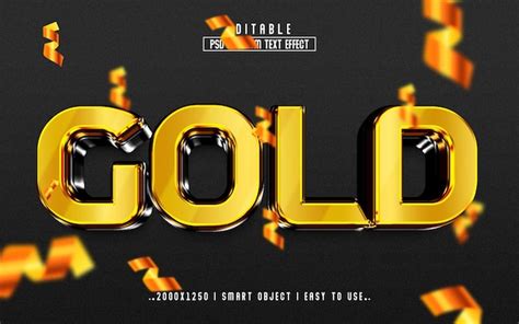 Premium PSD | Gold 3D Editable Text Effect PSD With Premium Background