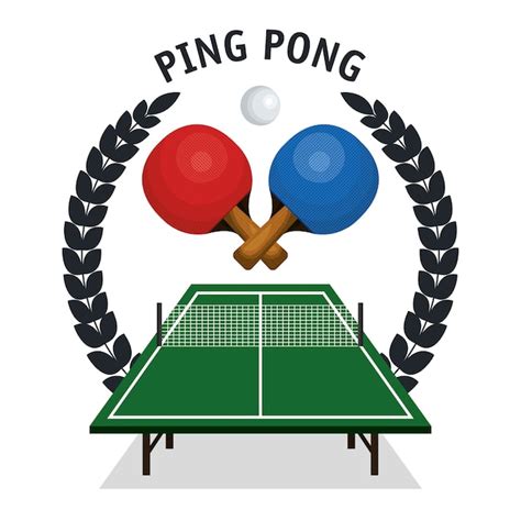 Ping pong equipment sport vector illustration design | Premium Vector