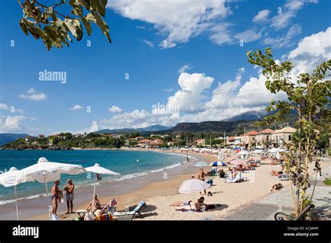 Main Beach, Stoupa, The Mani Peninsula, Peloponnese, Greece Stock Photo: 10275717 - Alamy