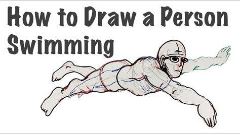 How to Draw a Person in a Swimming Pose - YouTube