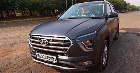 2020 Hyundai India Creta compact SUV with a matte grey wrap