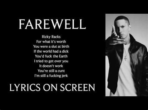 Eminem - Farewell (Lyrics on screen) - YouTube