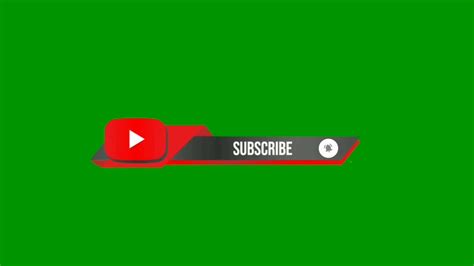 Overlay Holographic YouTube Subscribe Button MP4 Sounds Green Screen INSTANT DOWNLOAD Animated ...