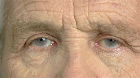 Close Up Eye Of Elderly Man Wrinkled Face Of Stock Footage SBV ...