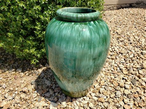 Mid Century Drip Glaze Floor Vase / Garden Pottery Decor / | Etsy | Floor vase, Garden pottery ...