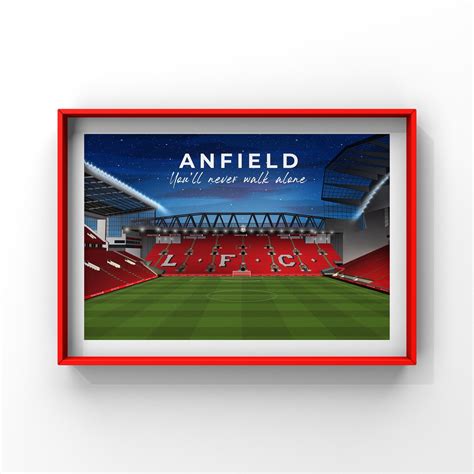 Liverpool fc poster This is anfield poster illustrated art | Etsy