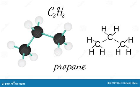 The Formula C3h8. Vector Illustration | CartoonDealer.com #117772988