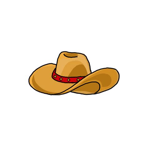 Realistic Cowboy Hat Drawing