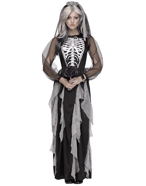 Costumes, Reenactment, Theatre Clothing, Shoes & Accessories Skeleton Bride Adult Womens Corpse ...