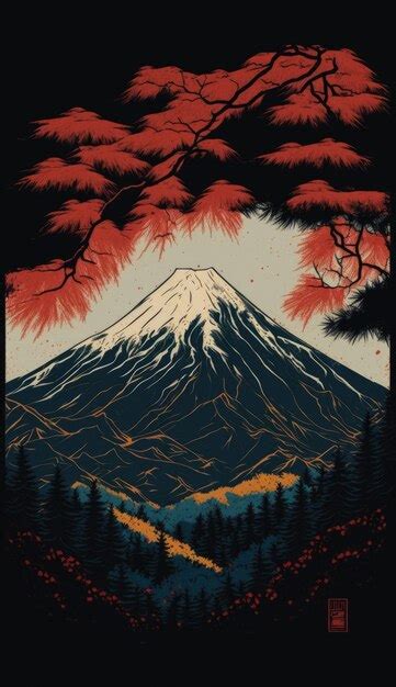 Premium AI Image | mount fuji japan landscape