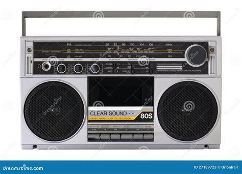 Retro radio from the 80s stock image. Image of music - 27189723