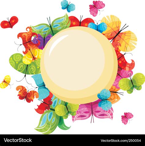 Butterfly border Royalty Free Vector Image - VectorStock