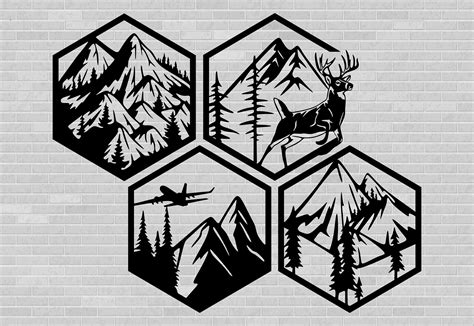 Wall decor dxf, nature art, decor dxf, home decor svg, dxf files for laser, wall decor laser cut ...