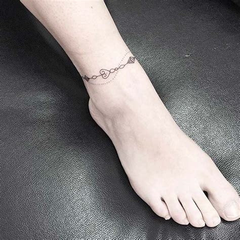 43 Pretty Ankle Tattoos Every Woman Would Want - StayGlam | Anklet ...