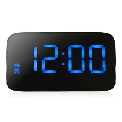 Moderne LED Numérique De Bureau Réveils Commande Vocale Affichage de L'heure Horloge Gros ...