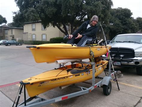 Diy kayak trailer from jet ski trailer ~ Making of wooden boat