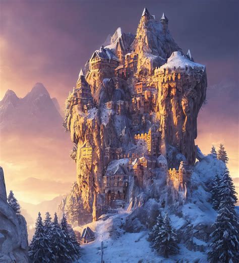 The Mountain City In Snow 17 by EnlightenedSpaceman on DeviantArt