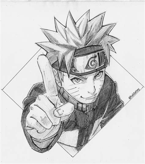 My ballpoint pen drawing of Naruto! | Naruto drawings, Naruto sketch ...