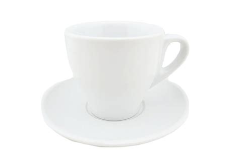 White Espresso Cups--set of 6 cups and saucers - Espresso Machine Experts