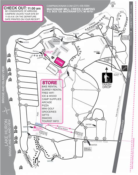 Campground Map - Mackinaw Mill Creek Camping