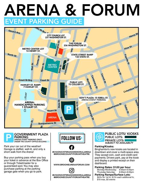 Directions & Parking Broome County Arena - Binghamton, NY