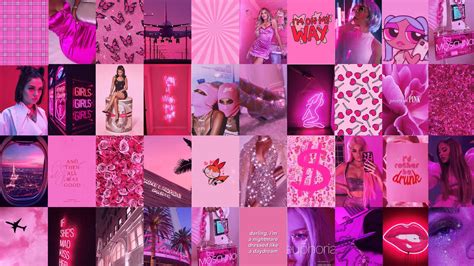 Download Party Pink Aesthetic Collage Desktop Wallpaper | Wallpapers.com