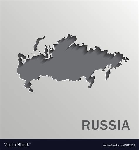 Russia map Royalty Free Vector Image - VectorStock