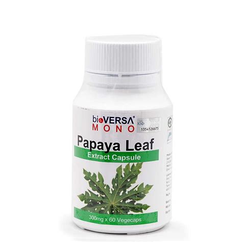 Health Shop - Bioversa Papaya Leaf Extract 300mg Capsules 60s