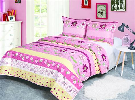 Golden Linens Full Size Kids Bedspread Quilts for Teens Girls Bed ...