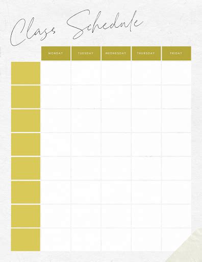 Free Script Class Schedule Template - Customize with PicMonkey