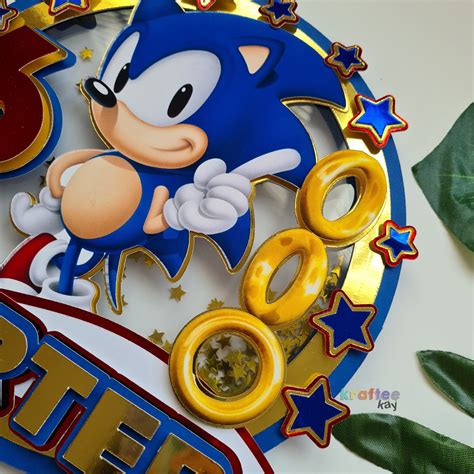 Custom Sonic the Hedgehog Cake Topper Birthday Cake Topper - Etsy UK