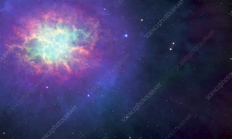 Artwork of a supernova remnant. - Stock Image - C015/4382 - Science ...