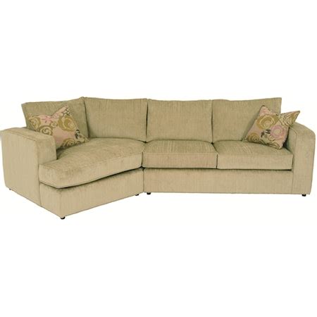 Norwalk Milford 9445-56+97 Sectional Sofa with Track Arms, Loose Back ...