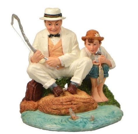 Figurines | Norman Rockwell Figurine Fishing The Saturday Evening Post | Norman rockwell, Norman ...