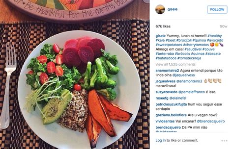 Gisele’s Diet on Instagram [PHOTOS] | Healthy lunch, Super healthy ...