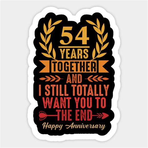 54 years Together, cute 54th wedding anniversary for couples - Wedding ...