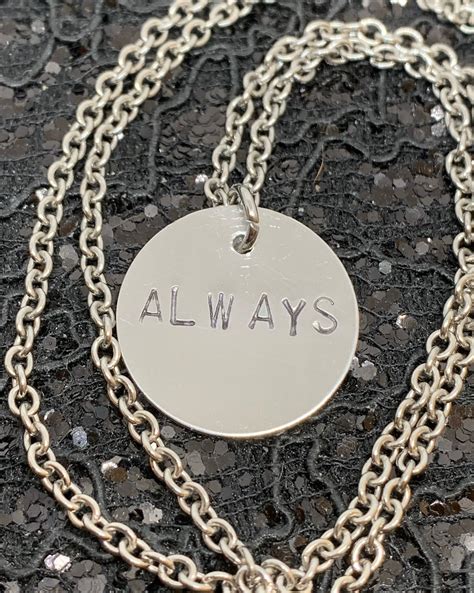 Harry Potter Inspired Necklace Always Hand Stamped Metal - Etsy