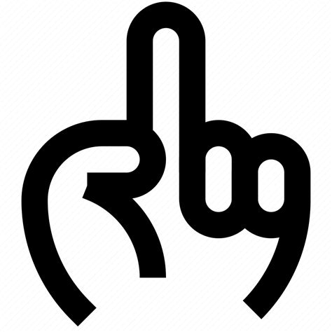 Finger, gesture, hand, insult, middle, rude, touch icon - Download on ...