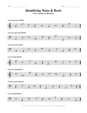 Music Notes And Rests Worksheets Pdf / Reading Rhythms Clapping Quarter Notes And Rests Download ...