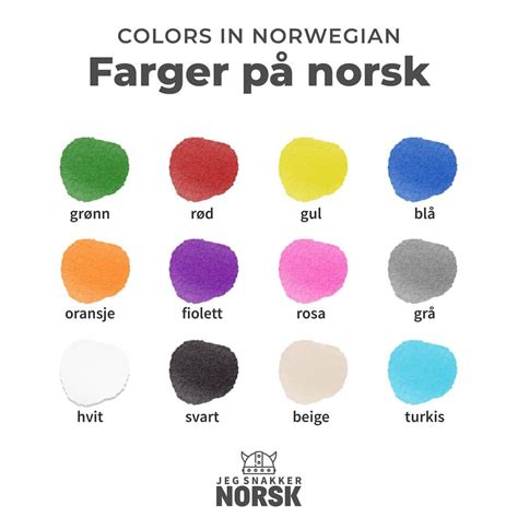 Colors in Norwegian ️💛💙💚 //Farger på norsk #jegsnakkernorsk # ...