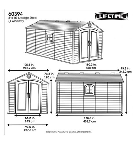 Lifetime 8x15 Outdoor Storage Shed w/ Floor (60394)