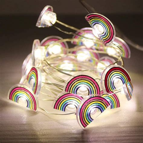 Aesthetic Room Decor | Rainbow String Lights