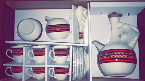 Ethiopian Coffee Cups and Jebena Set | Oromia Culture | 23 Pcs